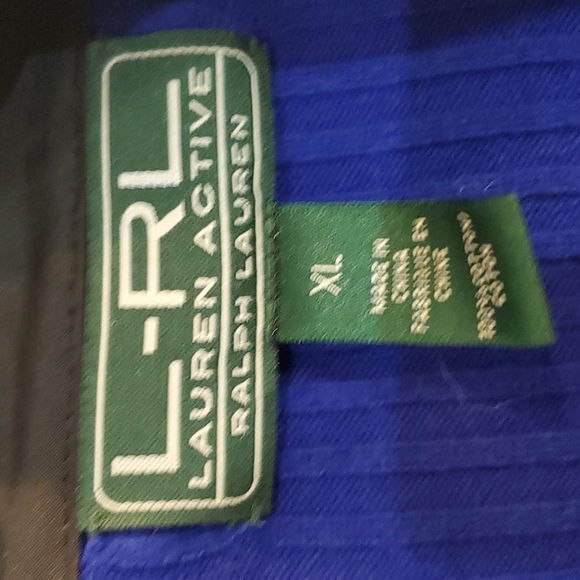 Lauren Ralph Lauren Active 1/2 Zip Cotton Blue Elbow Pads Sweater Sz XL - Picture 3 of 11